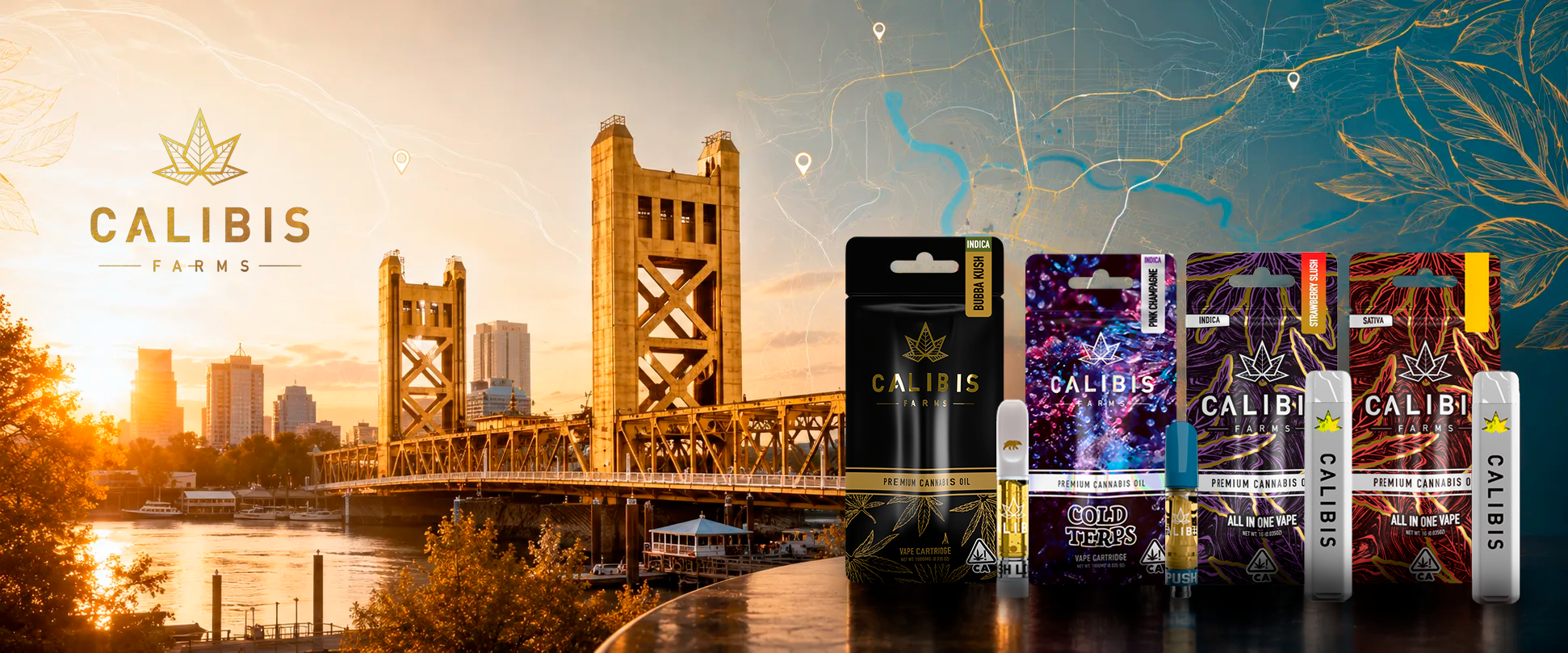 Calibis Farms dispensary and delivery partner locations across California